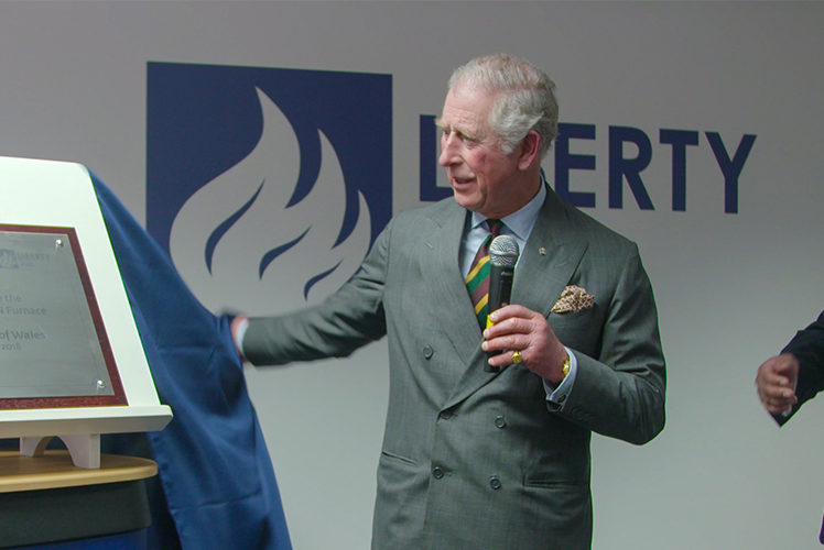 HRH The Prince of Wales reignites furnace marking major milestone in UK steel industry revival