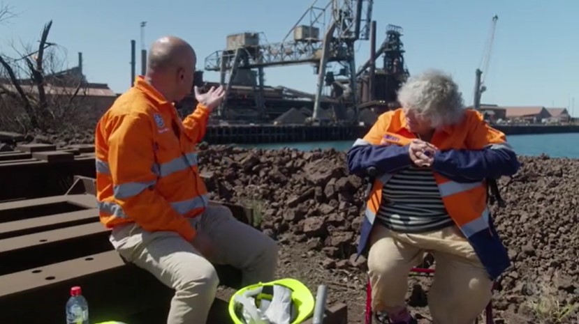 Miriam Margolyes’ ‘Australia Unmasked’ visits Whyalla steelworks